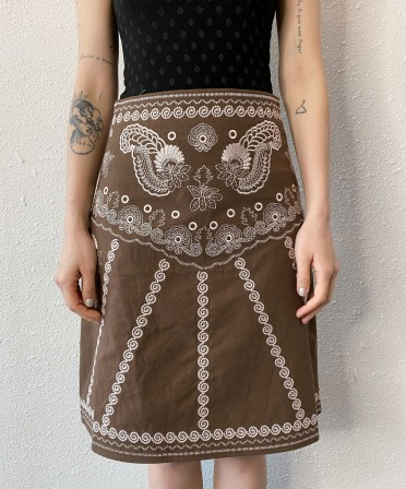 Bohemian Embroidered Skirt #250407